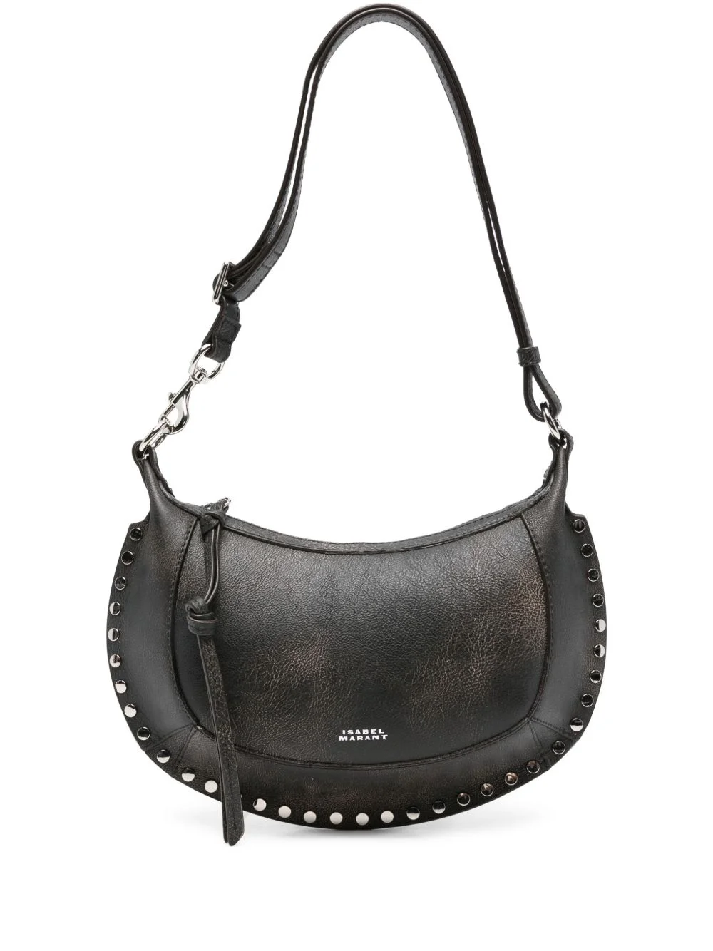 Oskan Moon stud-embellished leather shoulder bag - 1