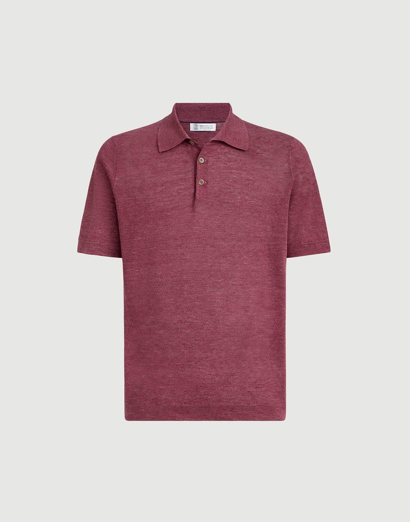 Linen and cotton knit polo 1