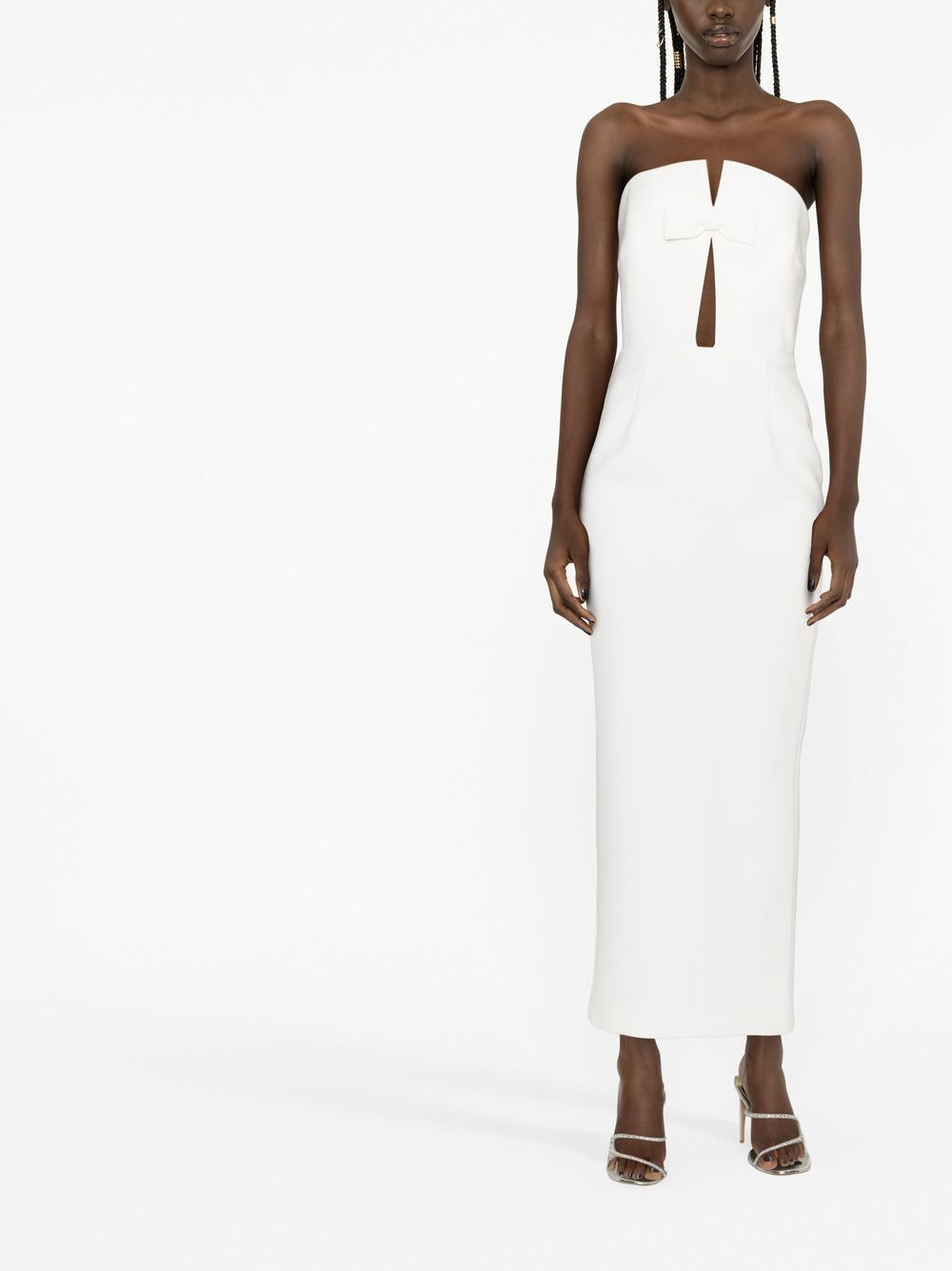 bow-detail strapless gown - 2