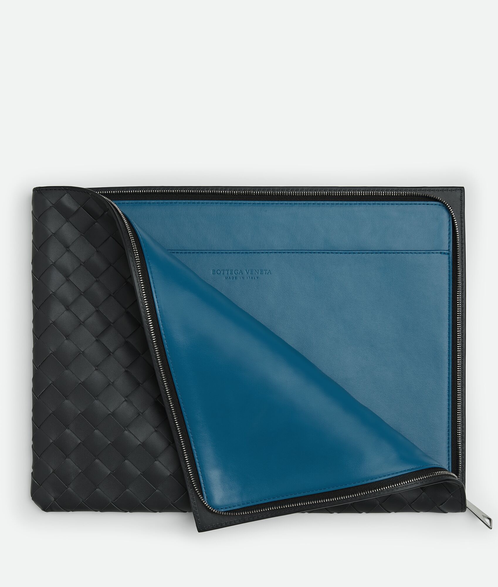 Intrecciato Half Zip Pouch - 2