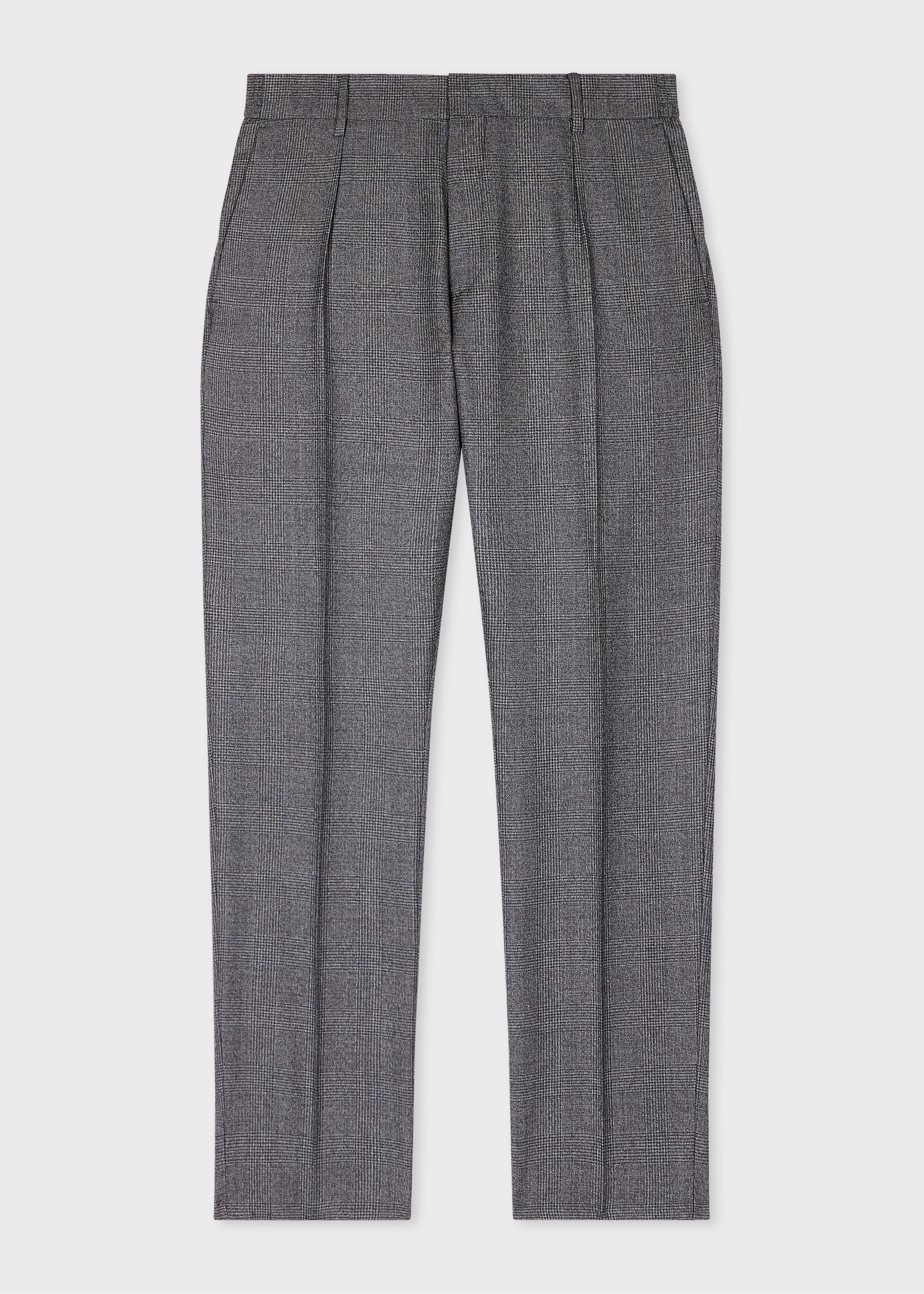 Grey Check Wool Work Jacket and Tapered-Fit Trousers Co-ord - 5