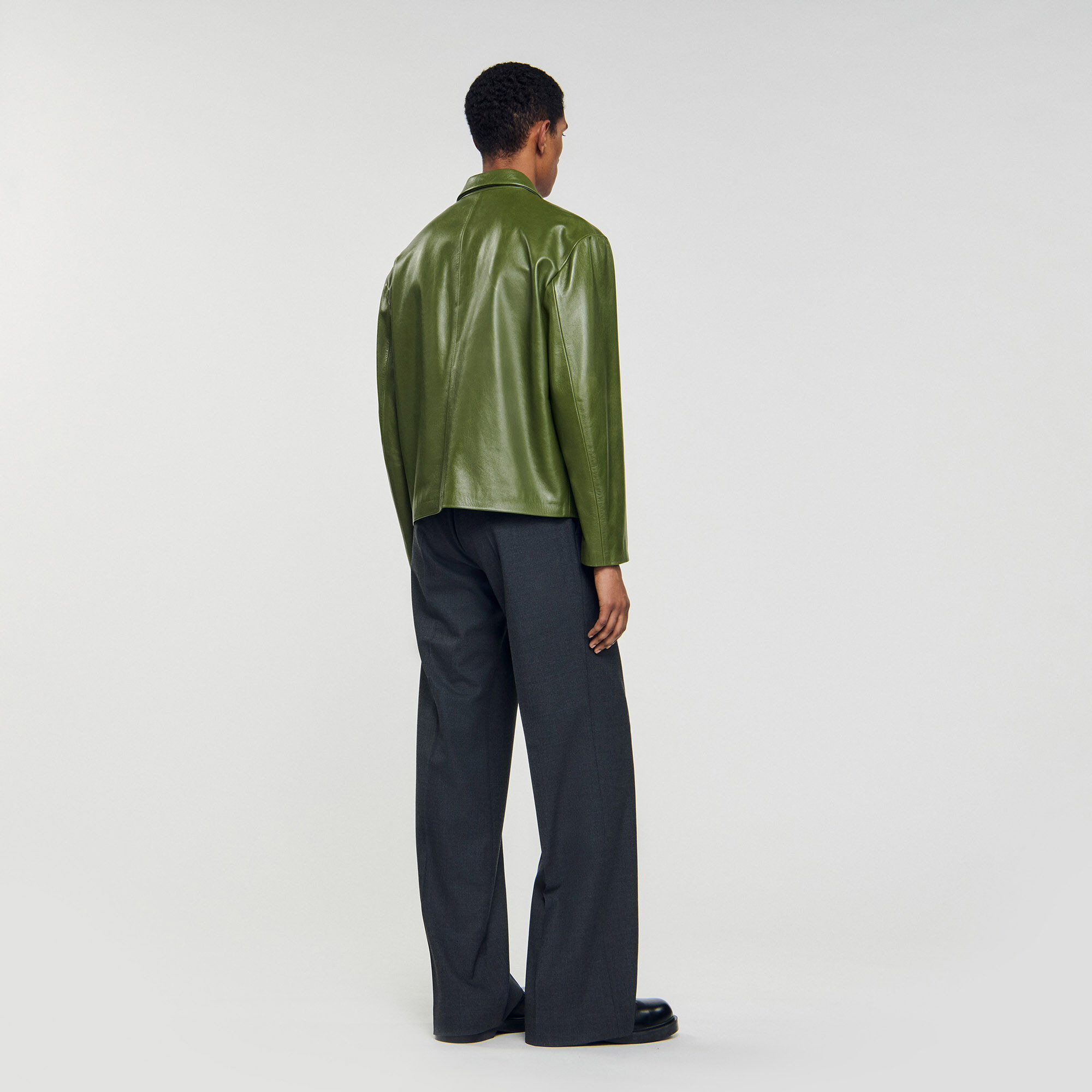 ZIP-UP LEATHER JACKET - 5