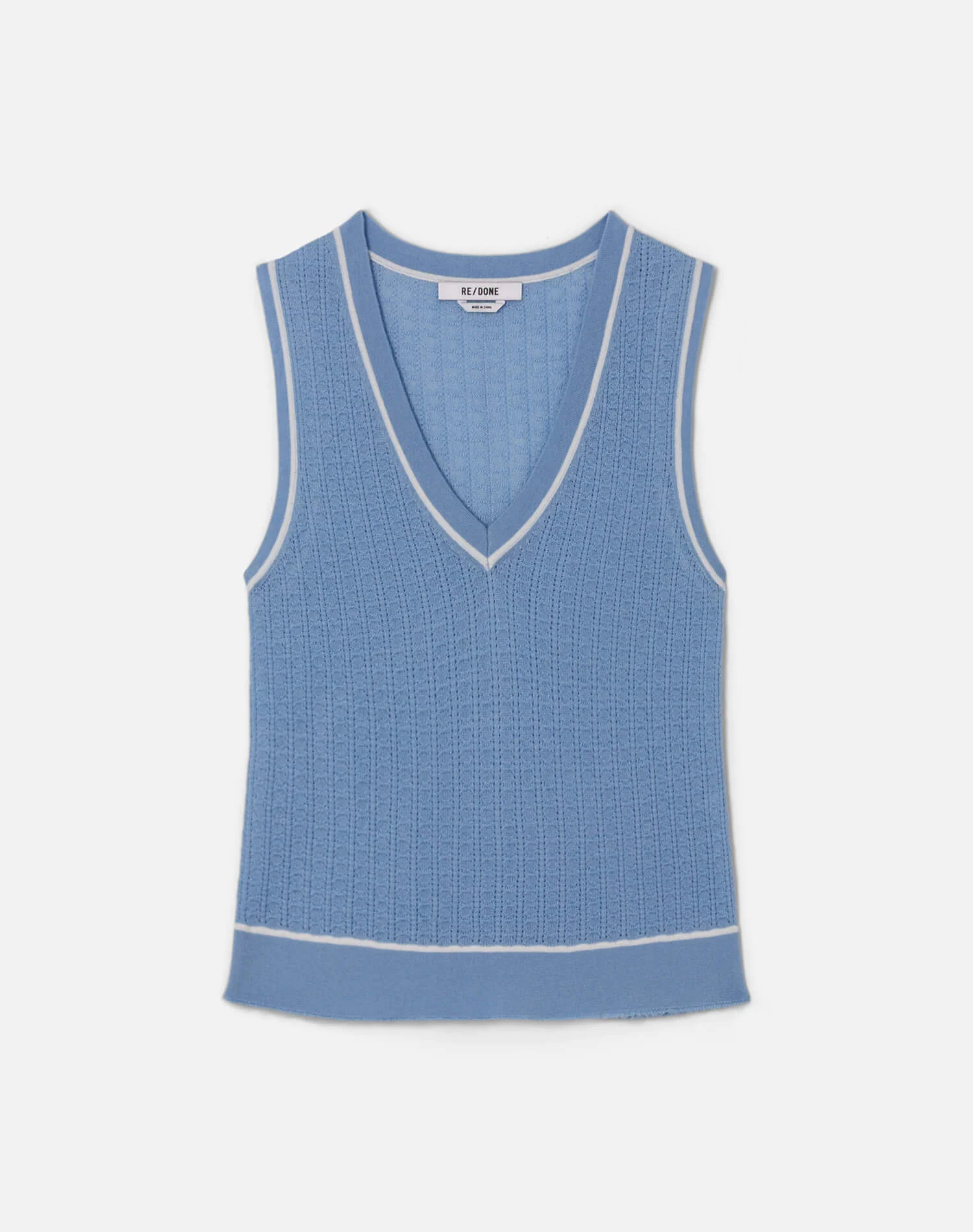 Avery Vest - Seaside/White - 1
