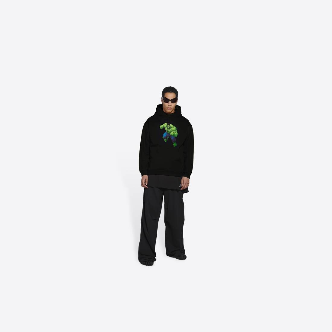 Hulk©2021marvel Medium Fit Hoodie in Black - 6