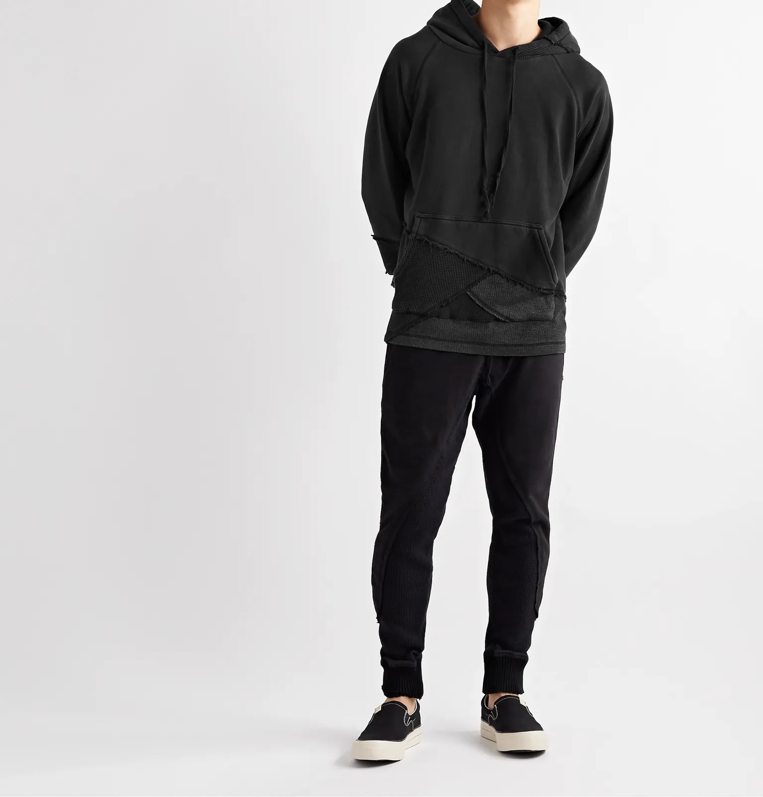 Paneled Cotton and Hemp-Blend Hoodie - 2