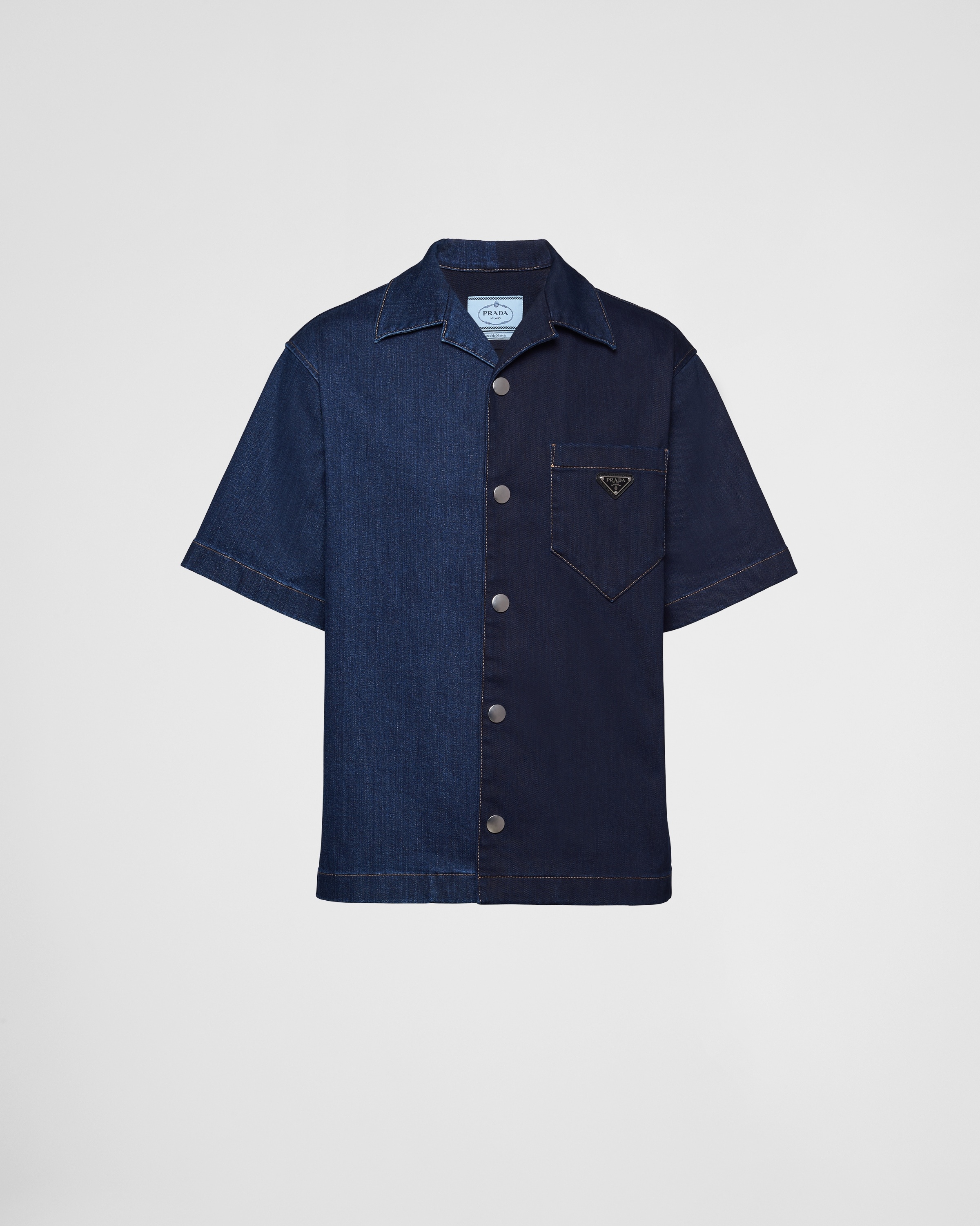 Double Match washed denim shirt - 1