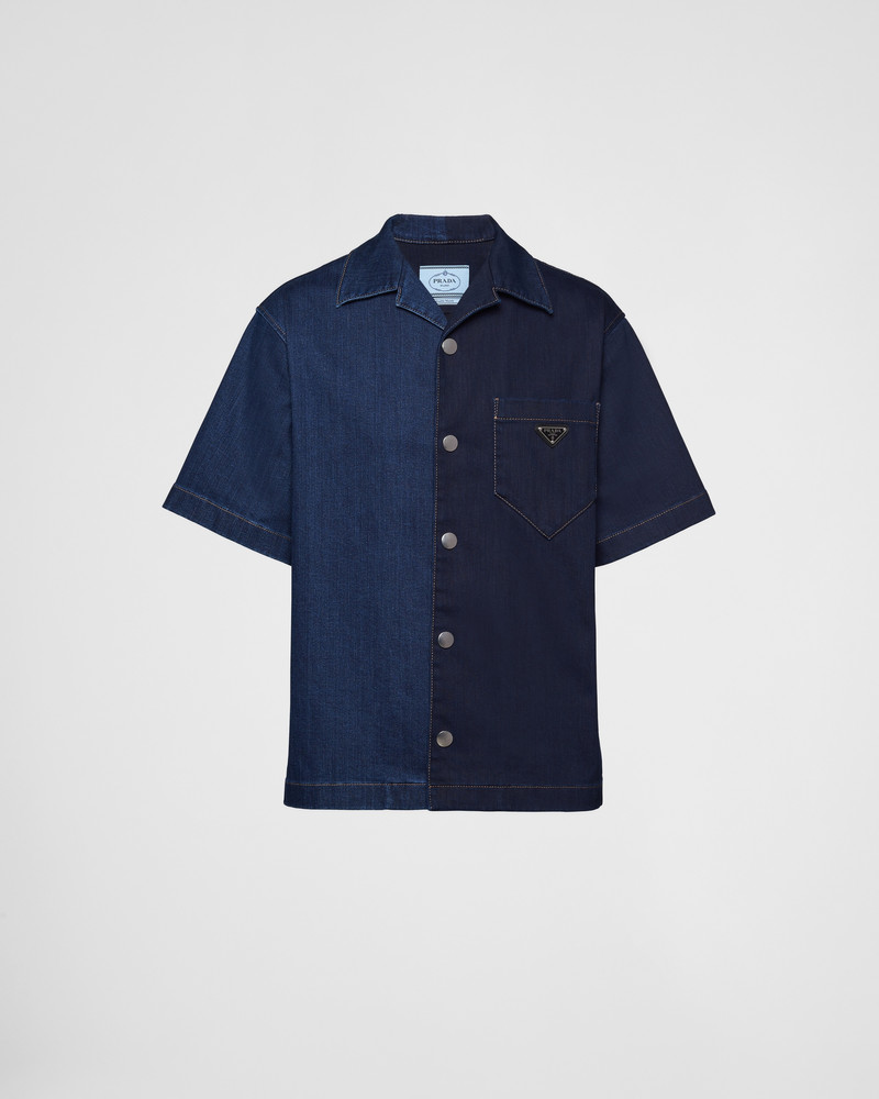 Double Match washed denim shirt 1