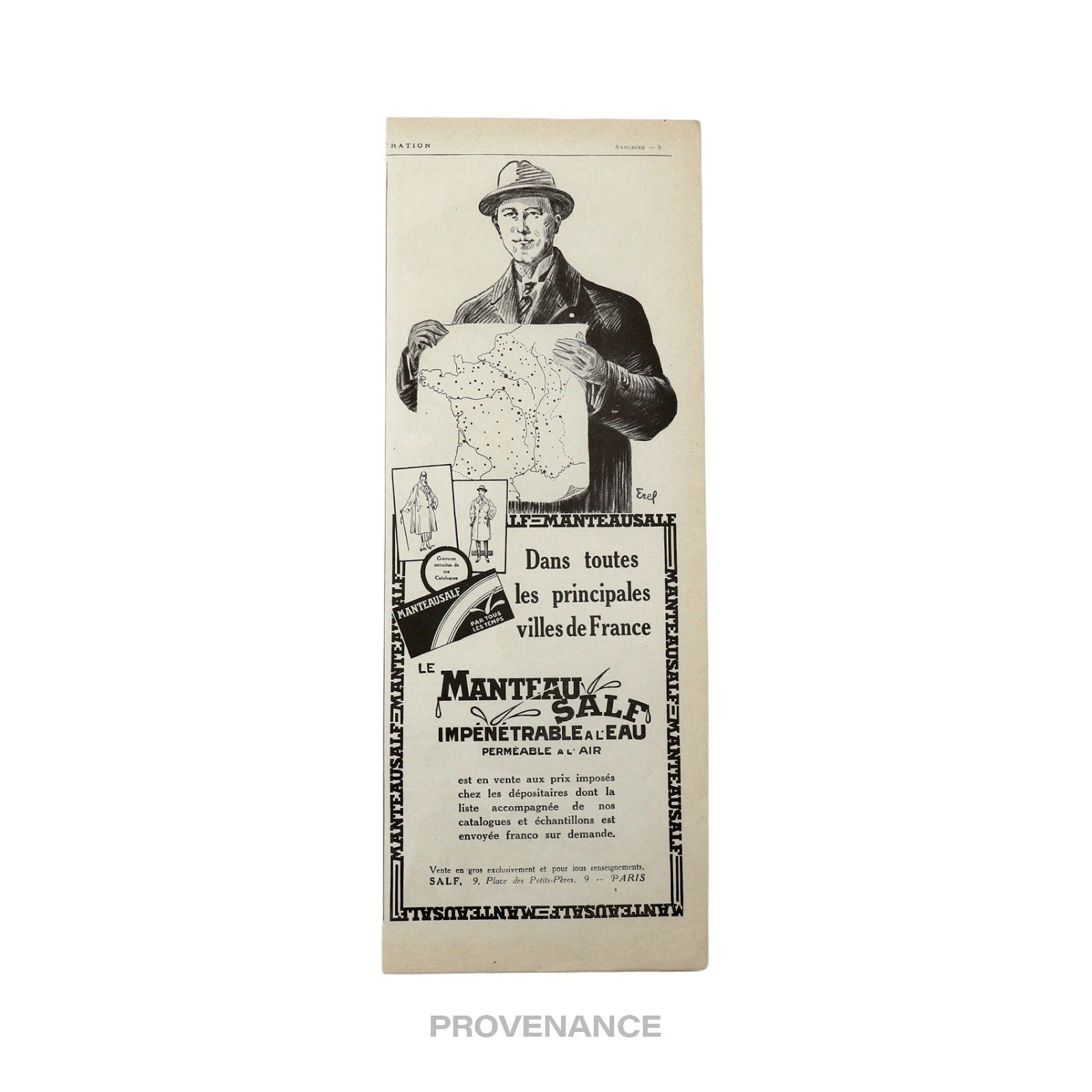 Hermes Antique Vintage Newsprint Ad - HERMÈS SELLIER IV - 4