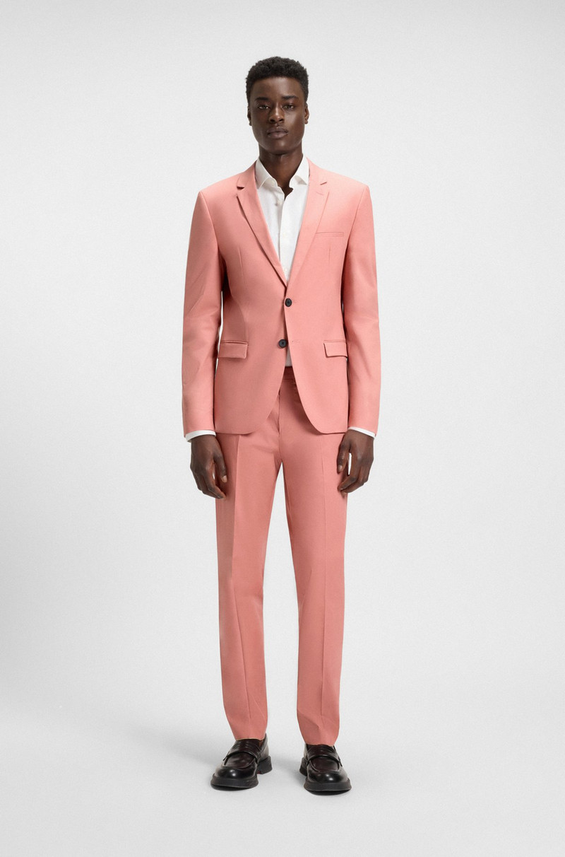 HUGO EXTRA-SLIM-FIT TROUSERS IN PAPER-TOUCH STRETCH COTTON outlook