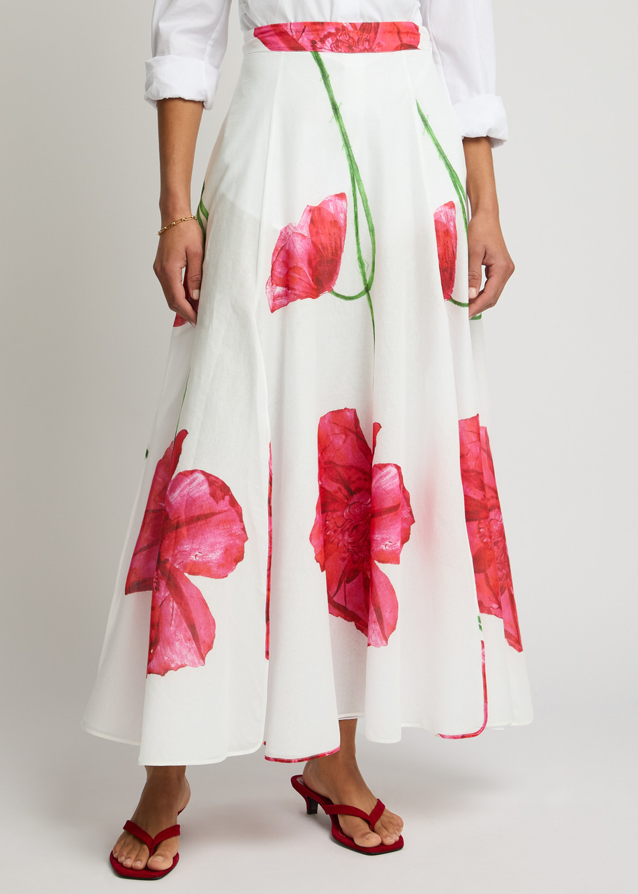 Charo Ruiz Ibiza Ventine Floral-print Cotton-blend Maxi Skirt - 2