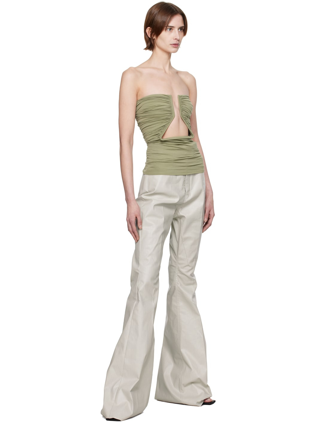 Green Hollywood Prong Bustier Top - 4