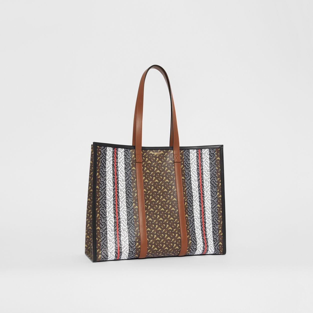 Monogram Stripe E-canvas Tote Bag - 9