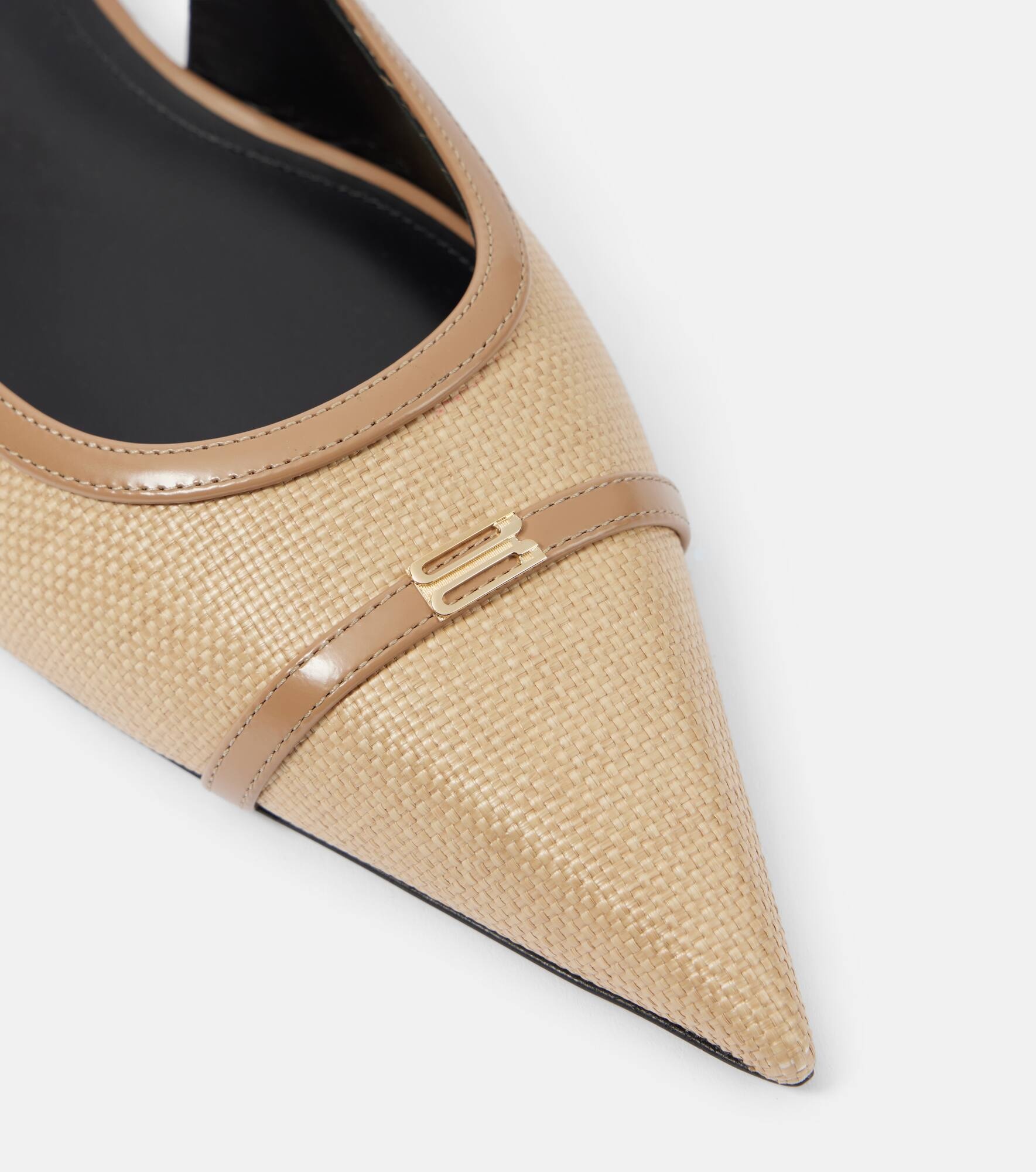 Denim slingback flats - 4