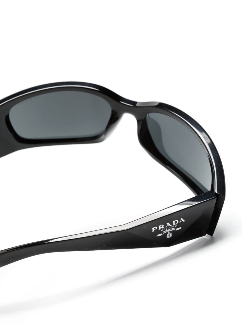 logo-engraved biker-style sunglasses - 3