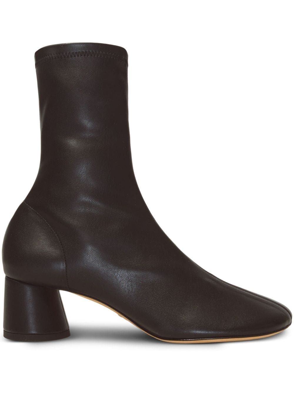 round-toe block-heel ankle boots - 1
