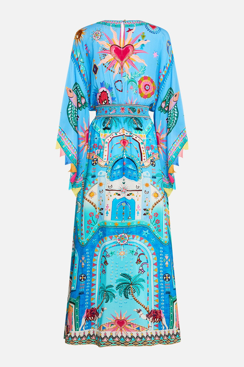 WAISTED DRESS WITH KIMONO SLEEVE 7