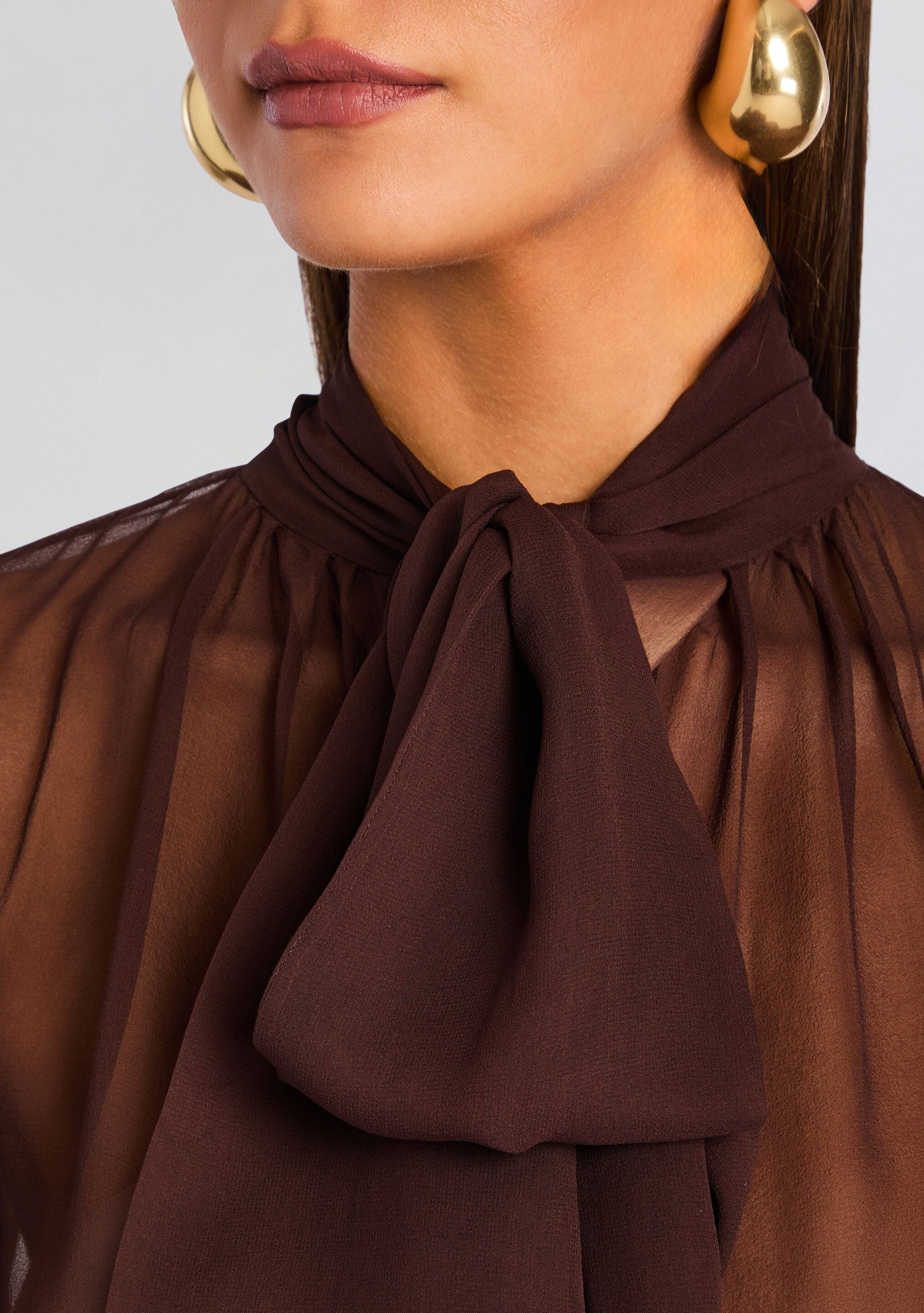 HASLI SILK CHIFFON TOP - 2