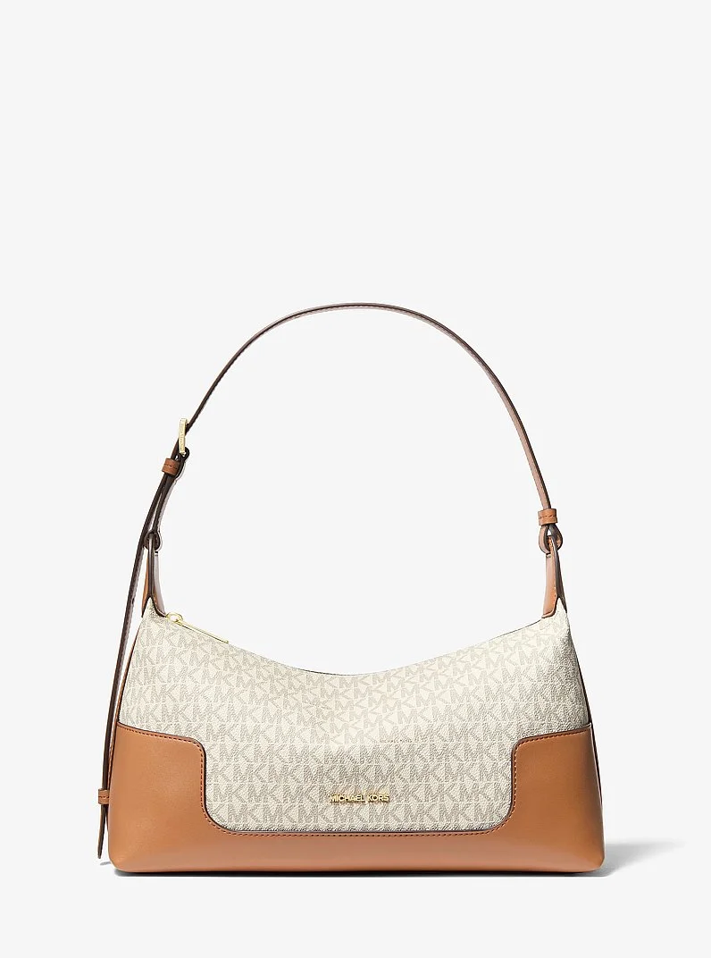Teddi Medium Signature Logo Slouchy Shoulder Bag - 1