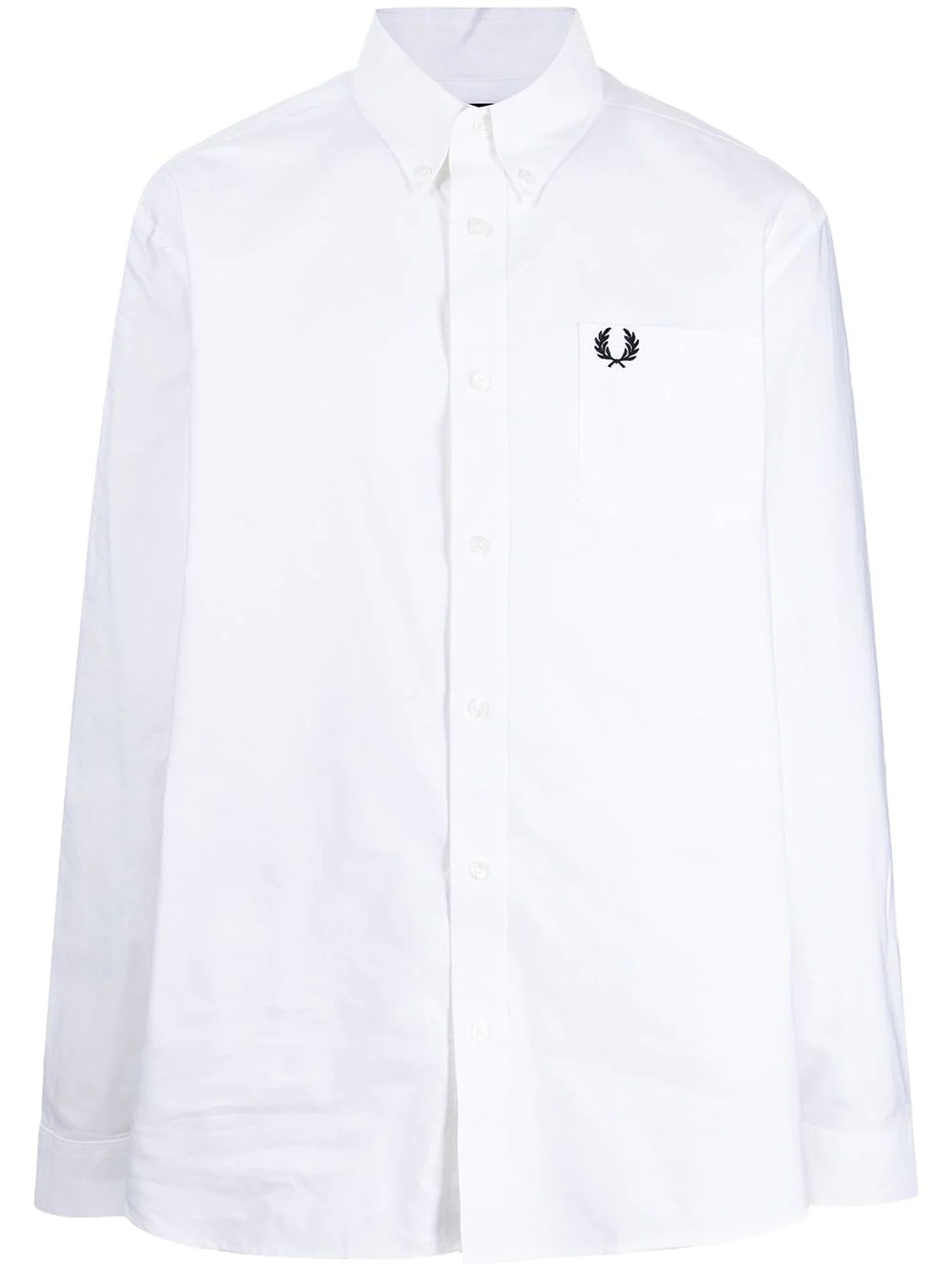 embroidered logo shirt - 1