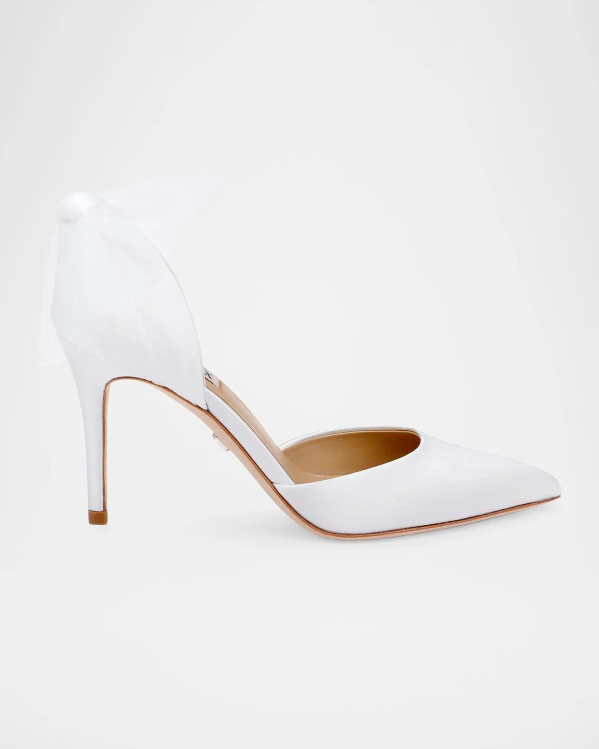Rosalie 85MM Bow-Detail Satin D'Orsay Pumps - 1