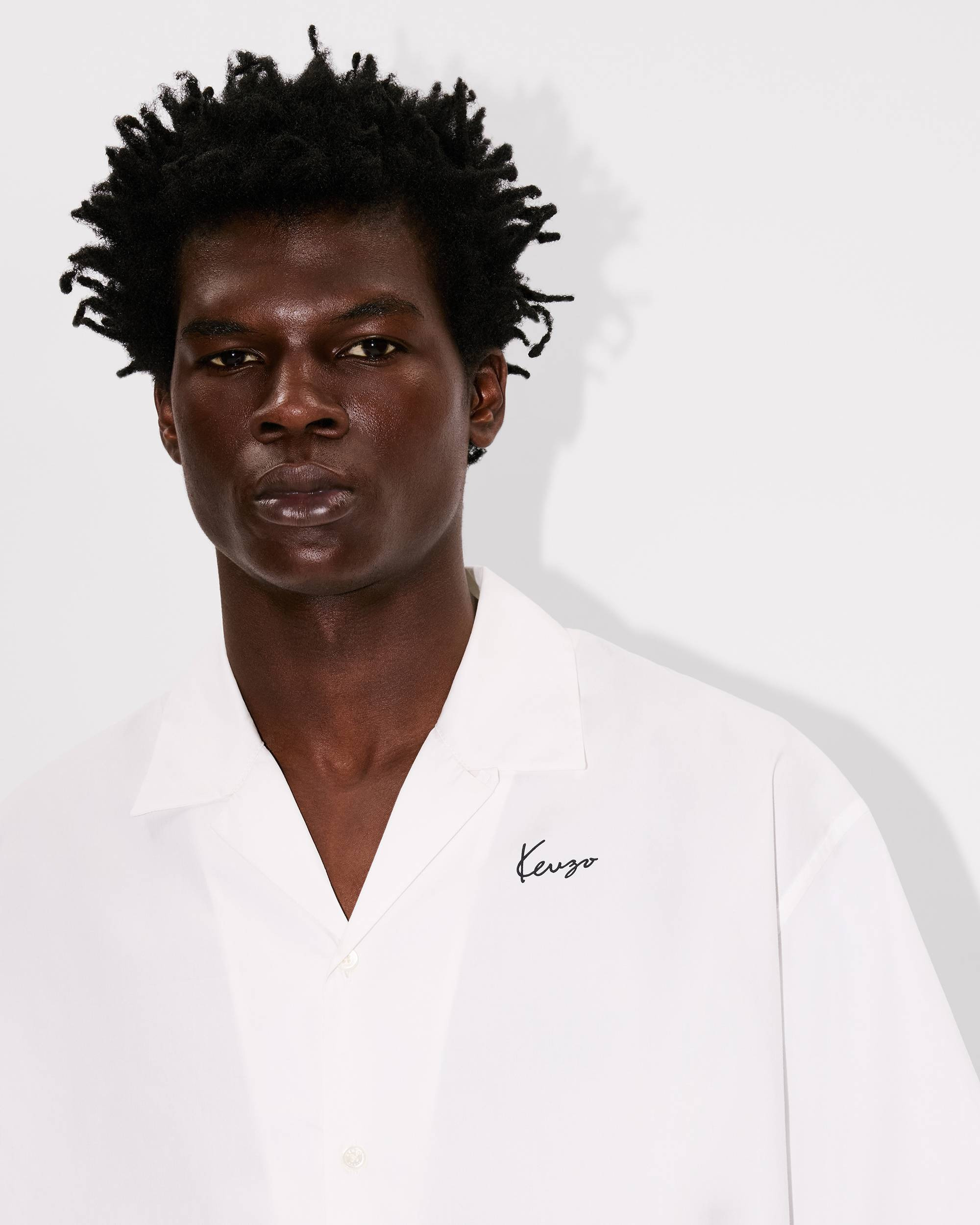 'KENZO Archive Bouquet' hawaiian short sleeve shirt in cotton poplin - 6