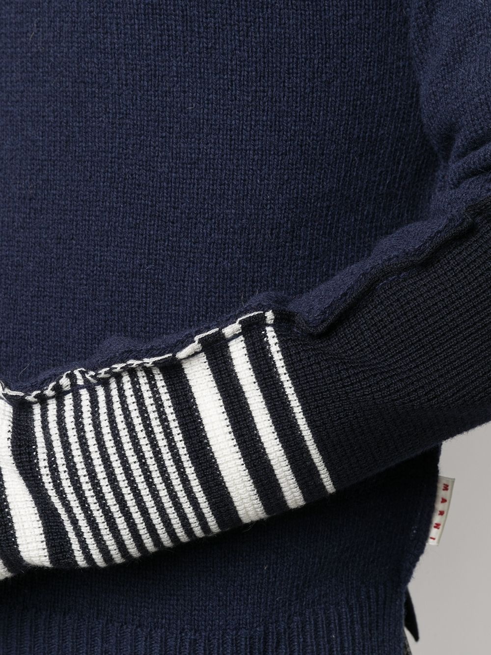 stripe-detail crew-neck jumper - 5