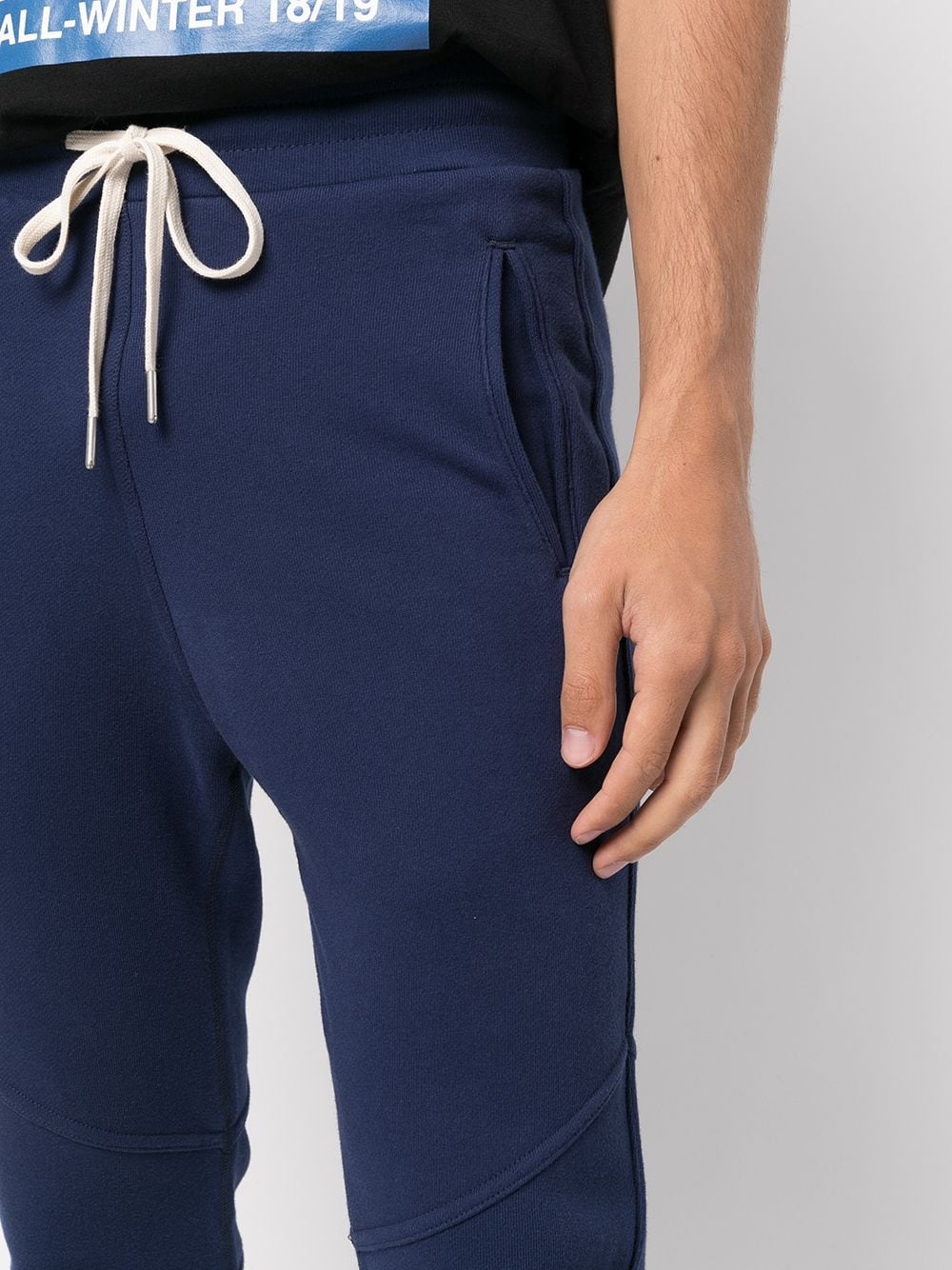 tapered-leg cotton track pants - 5