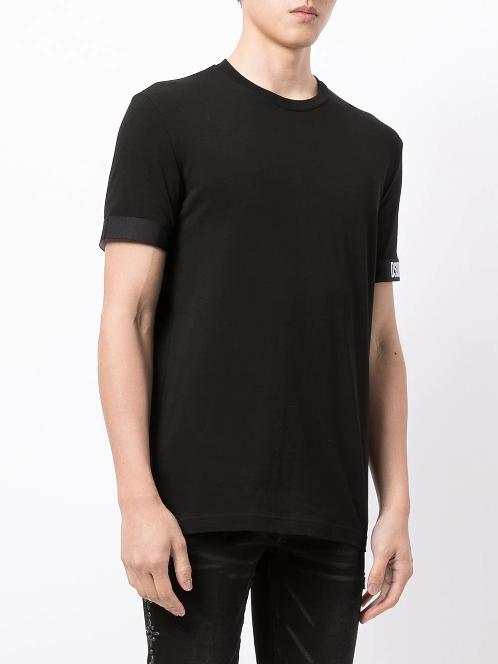 ICON cuff crew-neck T-shirt - 3