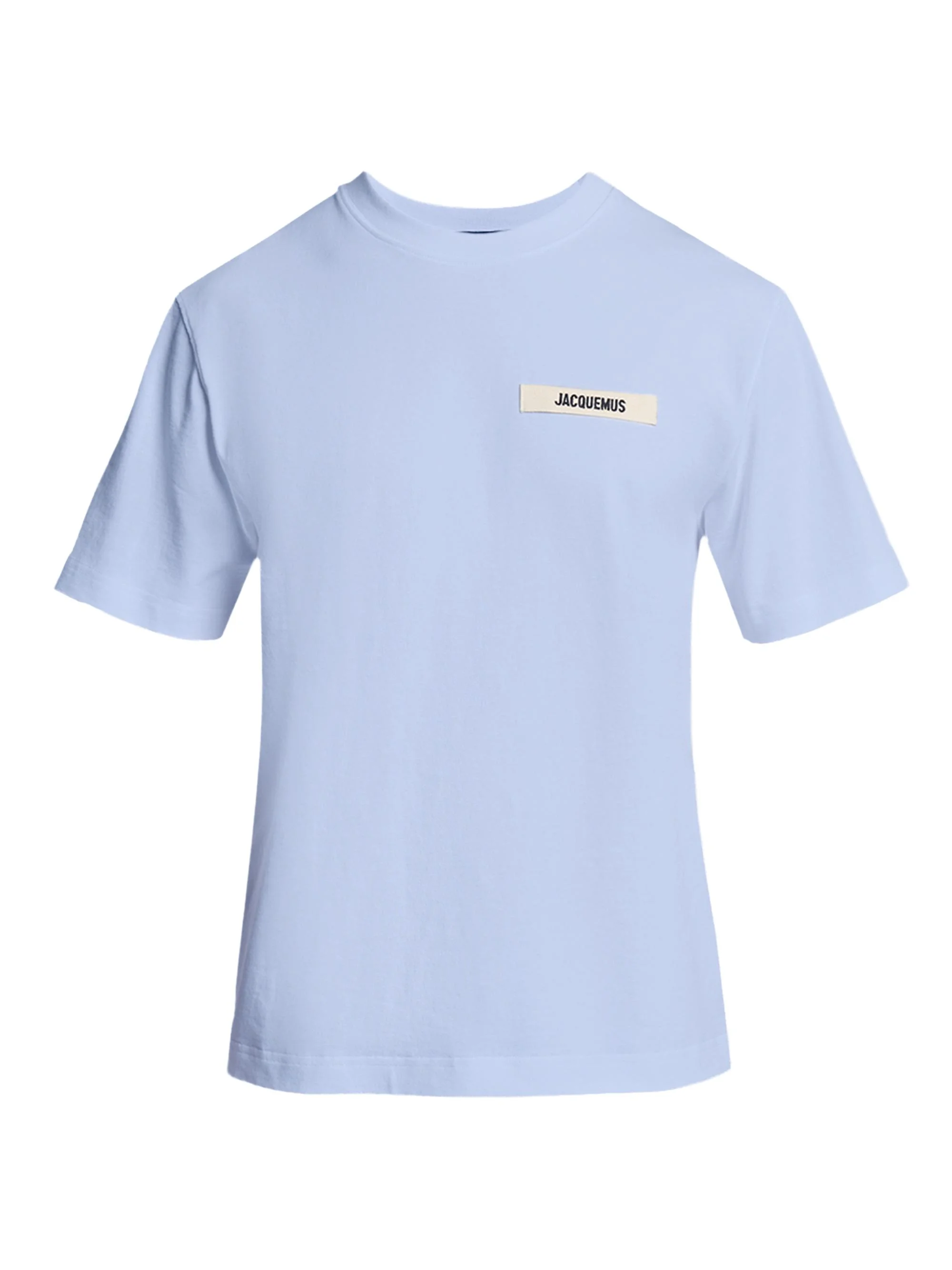 Men's Grosgrain Logo Cotton T-Shirt - Light Blue - 1