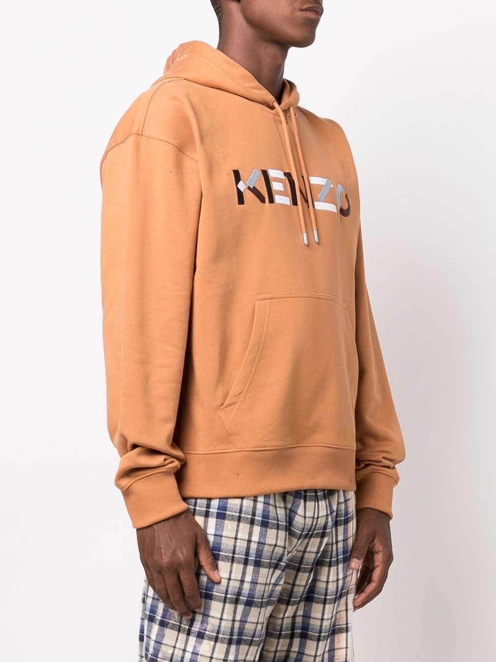 logo-print organic cotton hoodie - 3