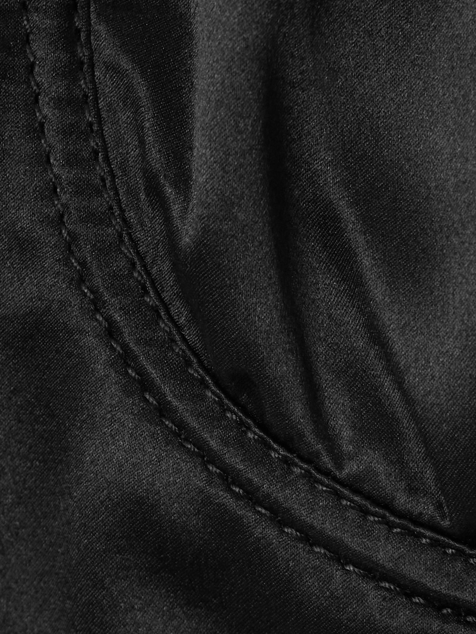 Silk-satin bustier top Black - 4