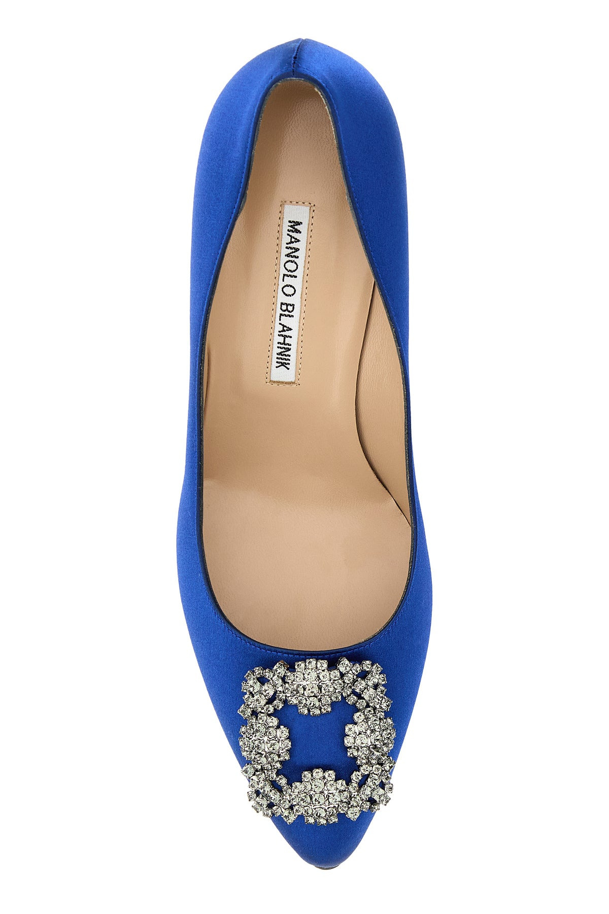 Cerulean blue satin Hangisi 90 pumps - 4