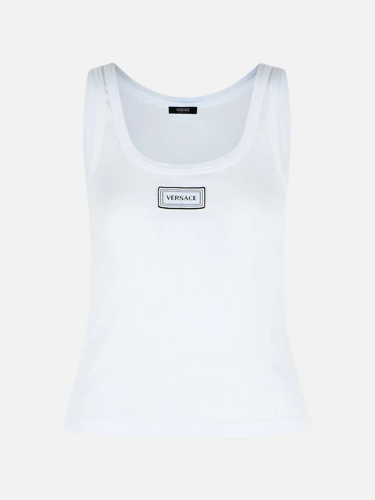 WHITE COTTON TANK TOP - 1