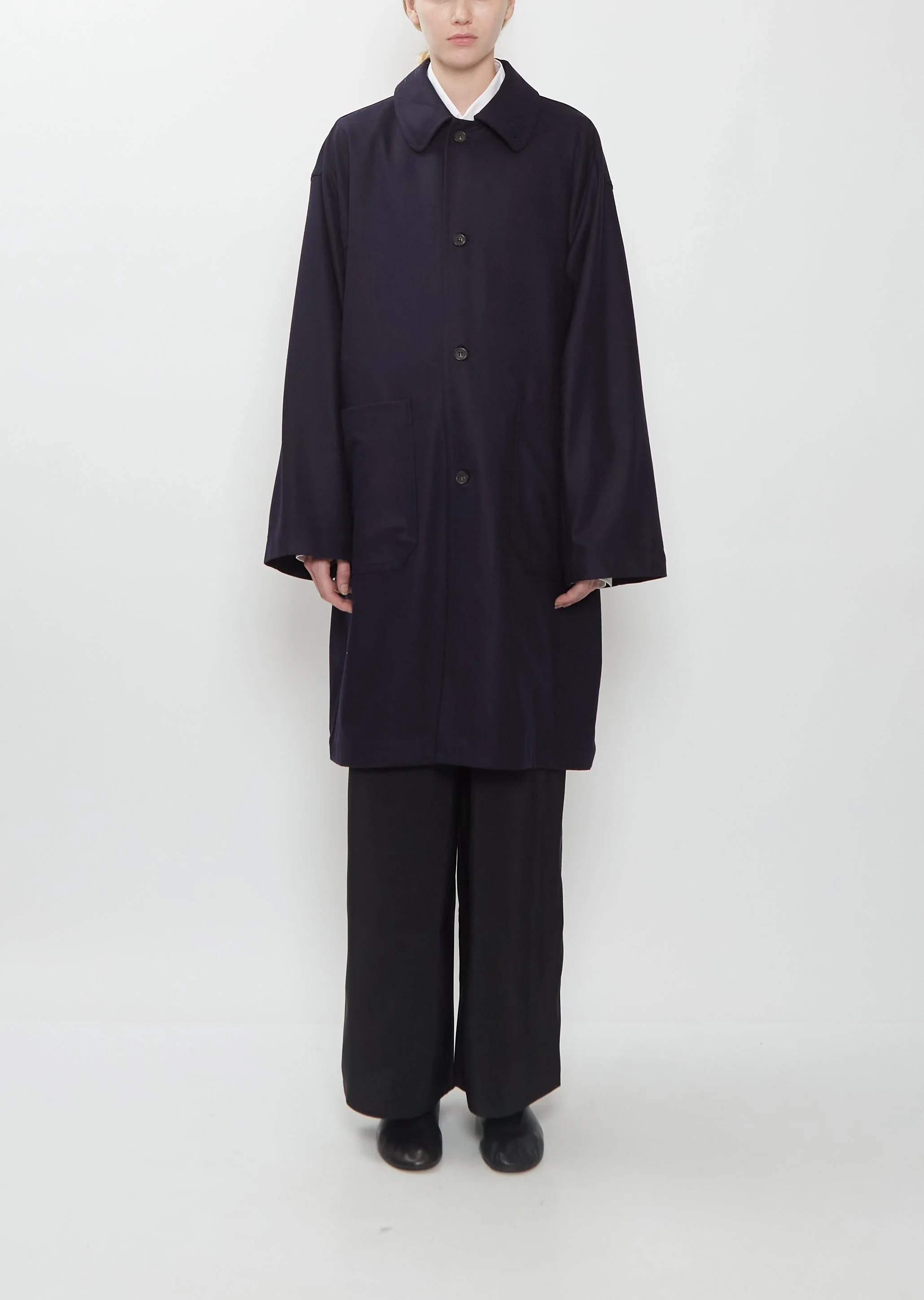 Ceren Light Woollen Felt Coat - 1