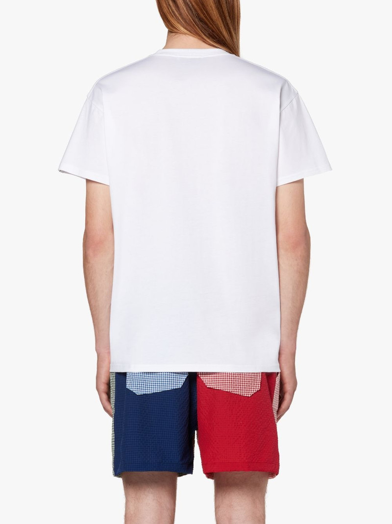 WHITE X RED COTTON RAIN OR SHINE T-SHIRT 4
