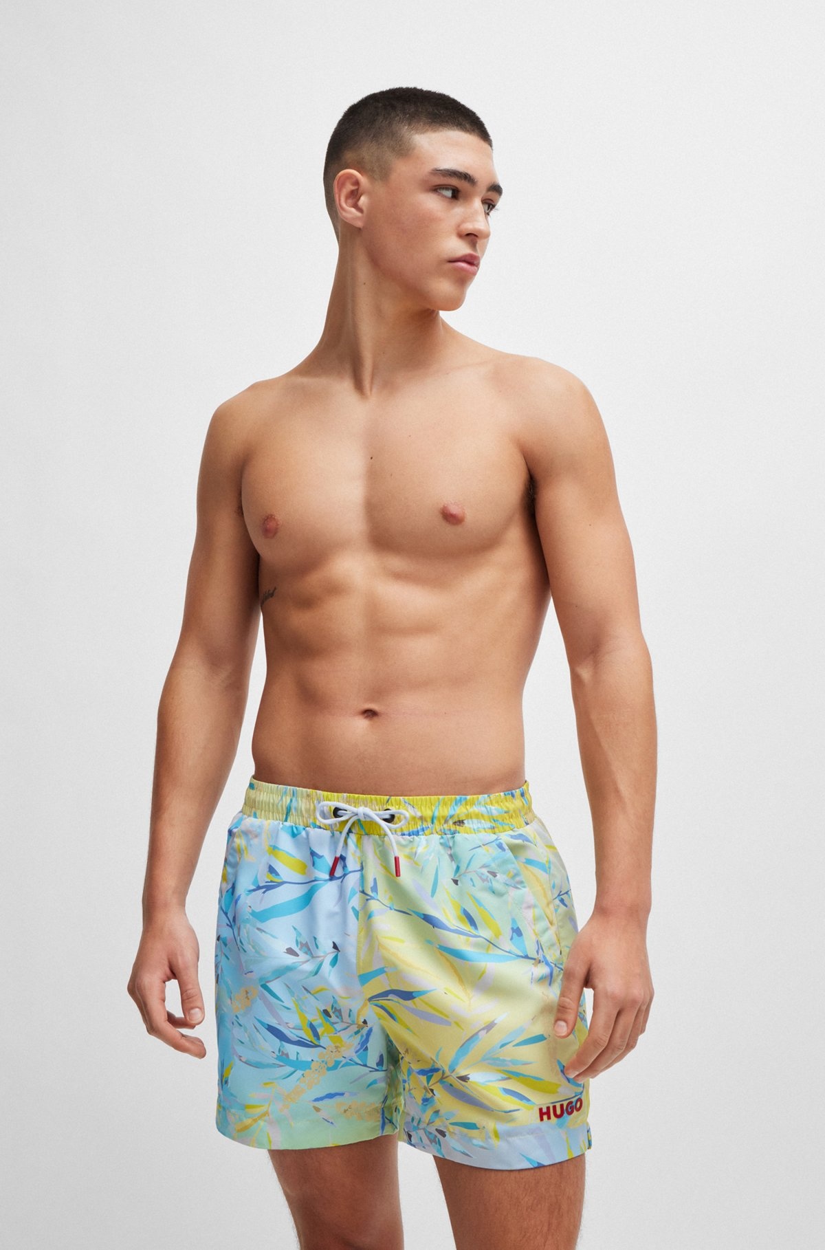 FULLY LINED SWIM SHORTS WITH SEASONAL PRINT - 2