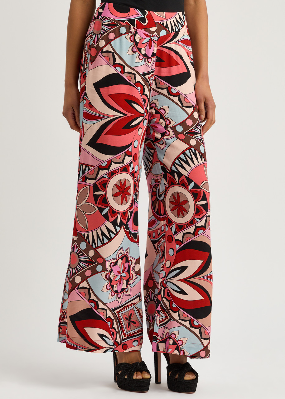Rixo Aubree Printed Wide-leg Trousers - 2