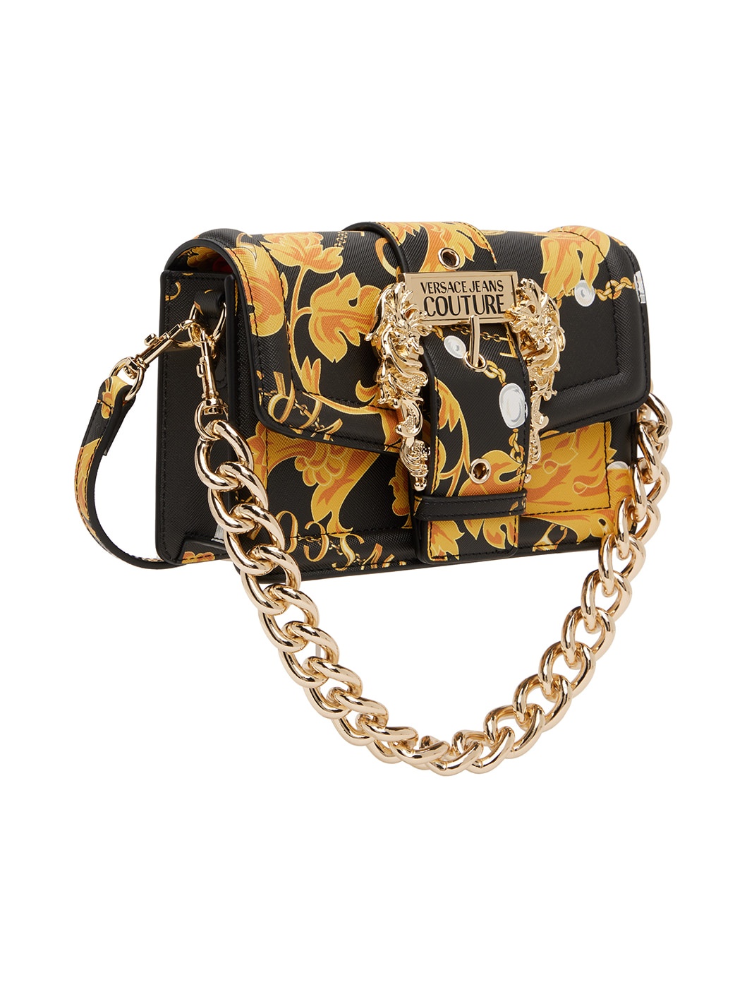 Black & Gold Chain Couture Bag - 2