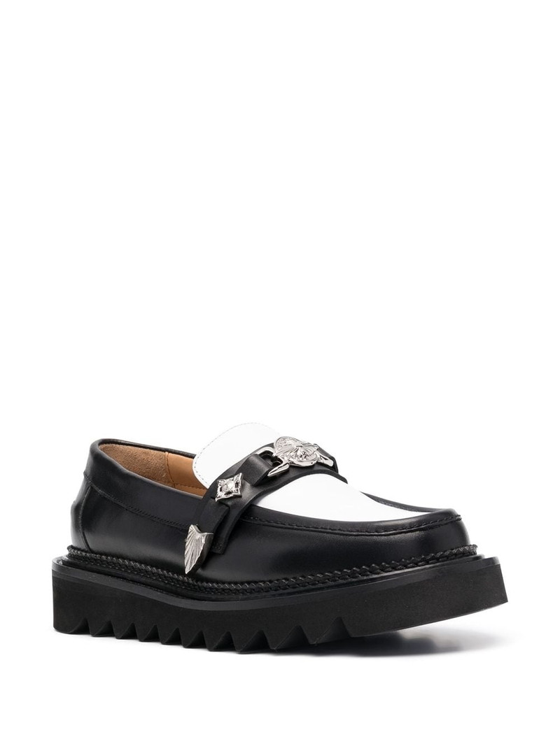 TOGA PULLA buckle-detail leather loafers outlook