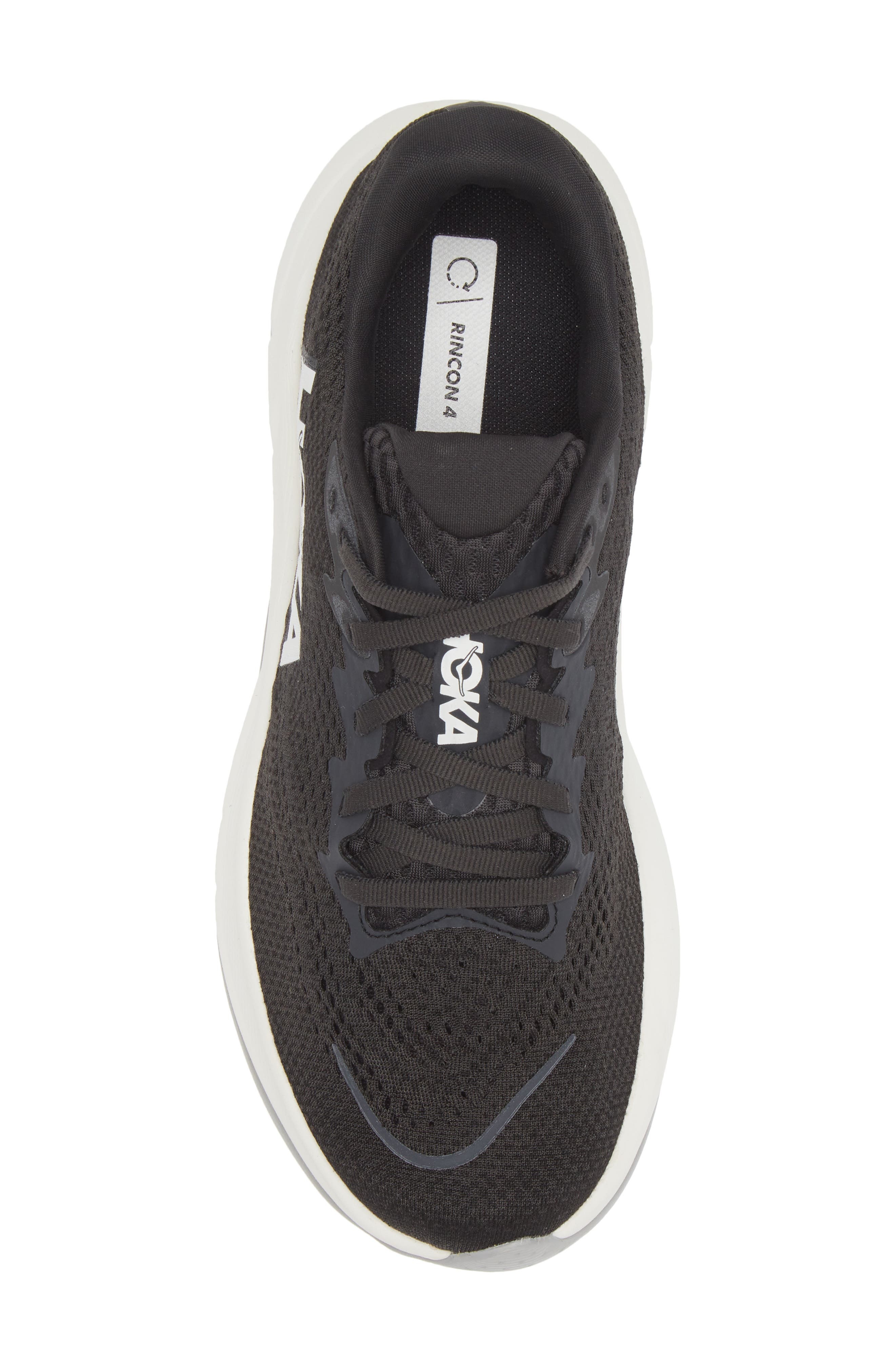 HOKA Rincon 4 Running Shoe in Black /White at Nordstrom - 5