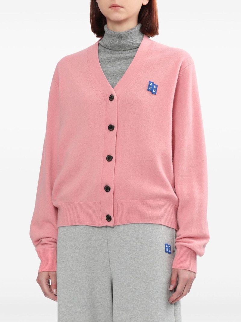 ADER error logo-appliqué cardigan outlook