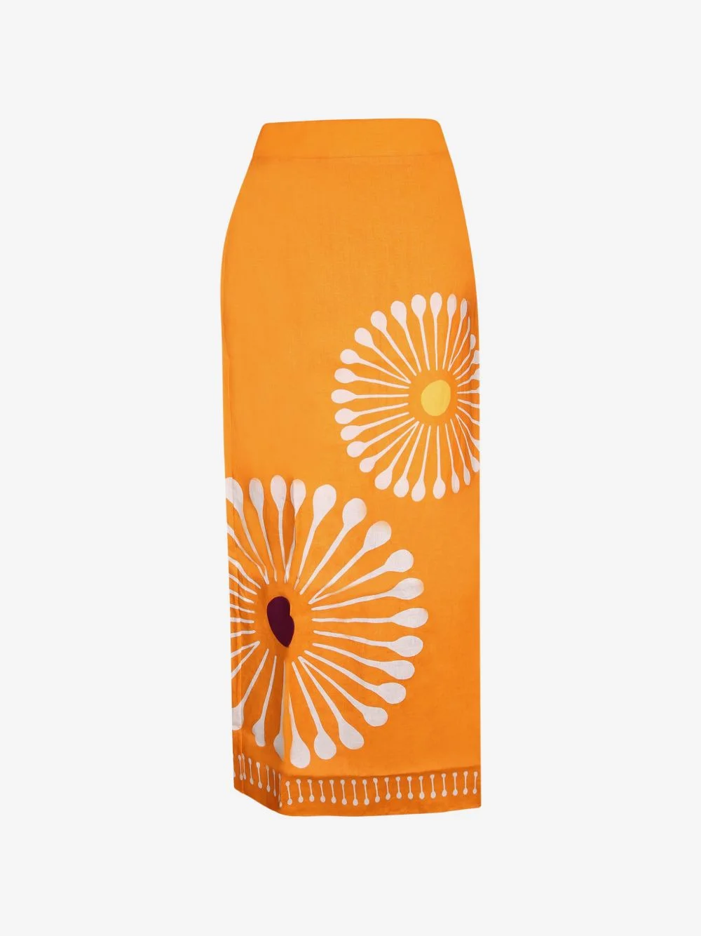 zip-fastening midi skirt - 1