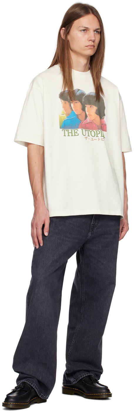 【関税込み】RICE NINE TEN オフホワイト Boys Pop Idol Tシャツ RICE NINE TEN Off-White Boys Pop Idol T-Shirt | REVERSIBLE