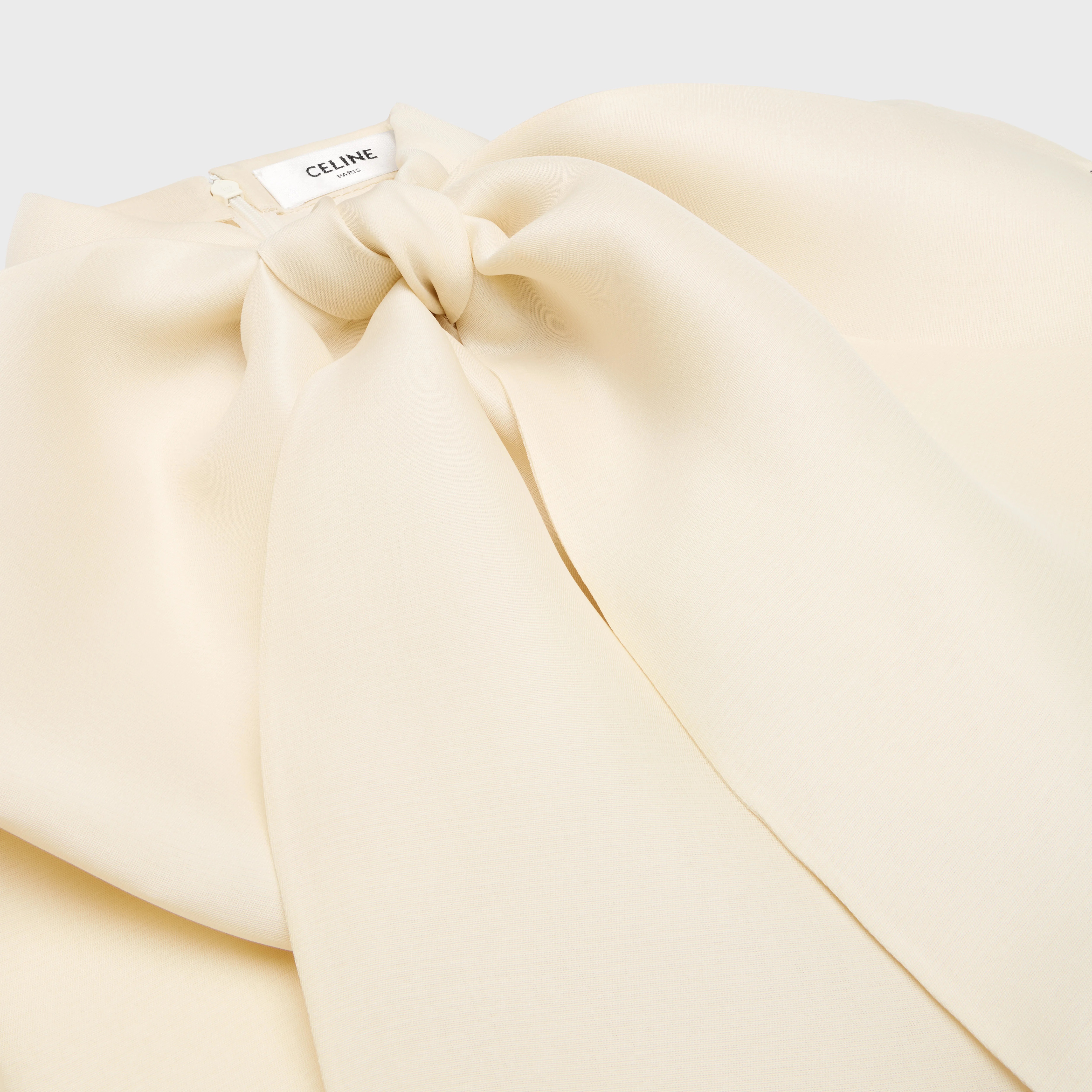 blouse with maxi bow in silk - 3