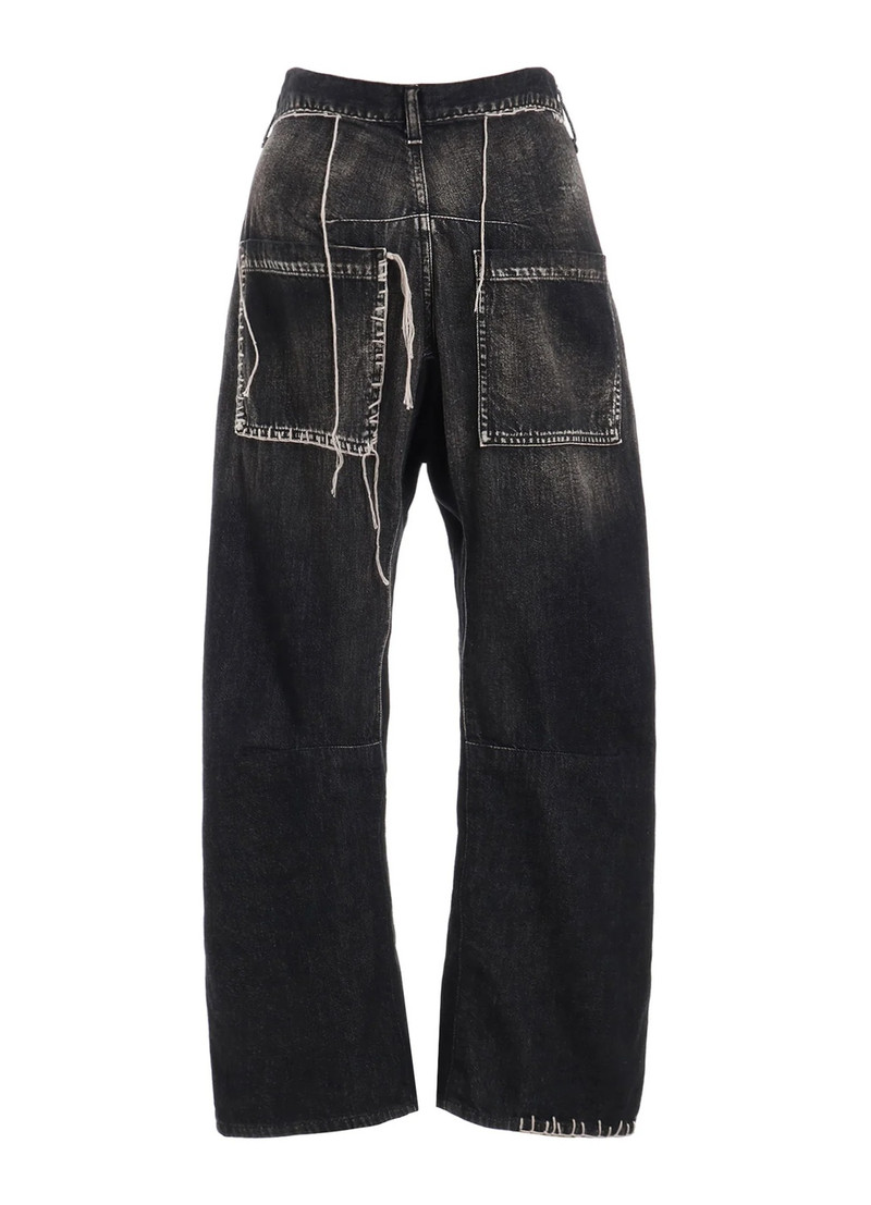 Y's Spotted Denim Wide Leg Gusset Pants outlook