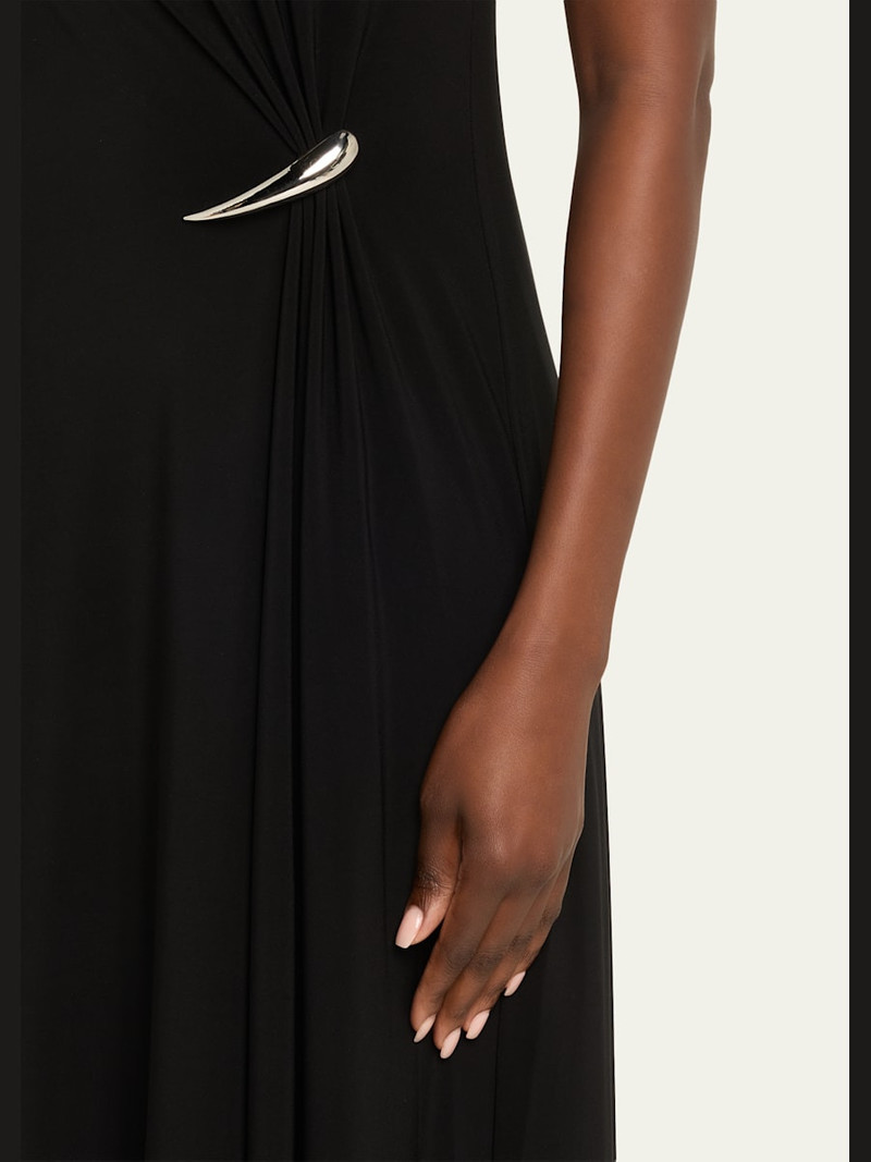 GRACE LING Strapless Claw Gathered Maxi Dress outlook