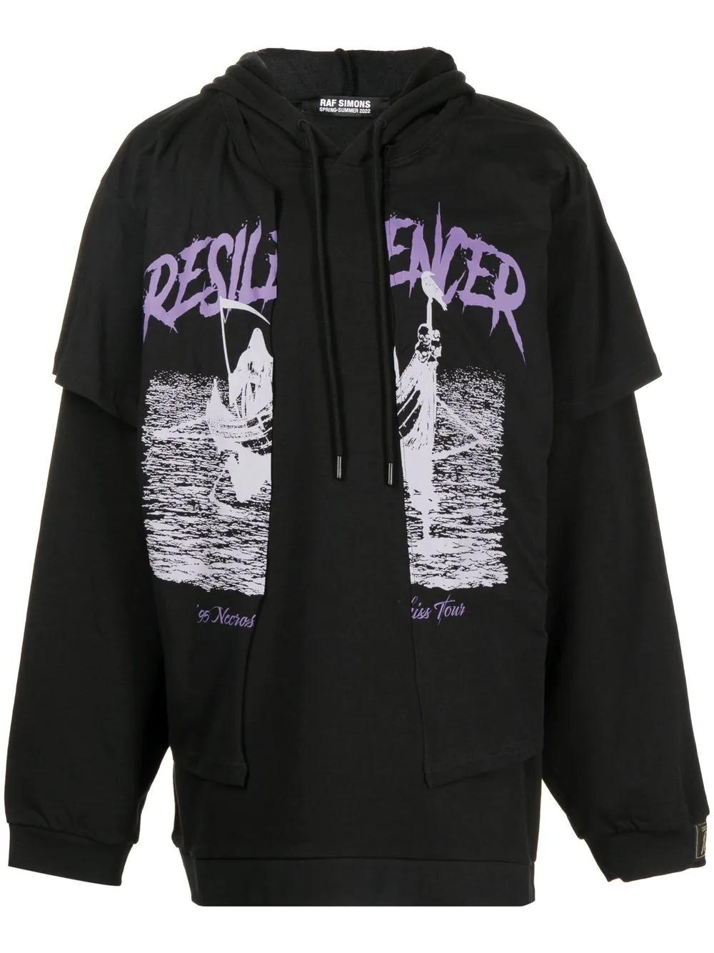 graphic-print cotton hoodie - 1