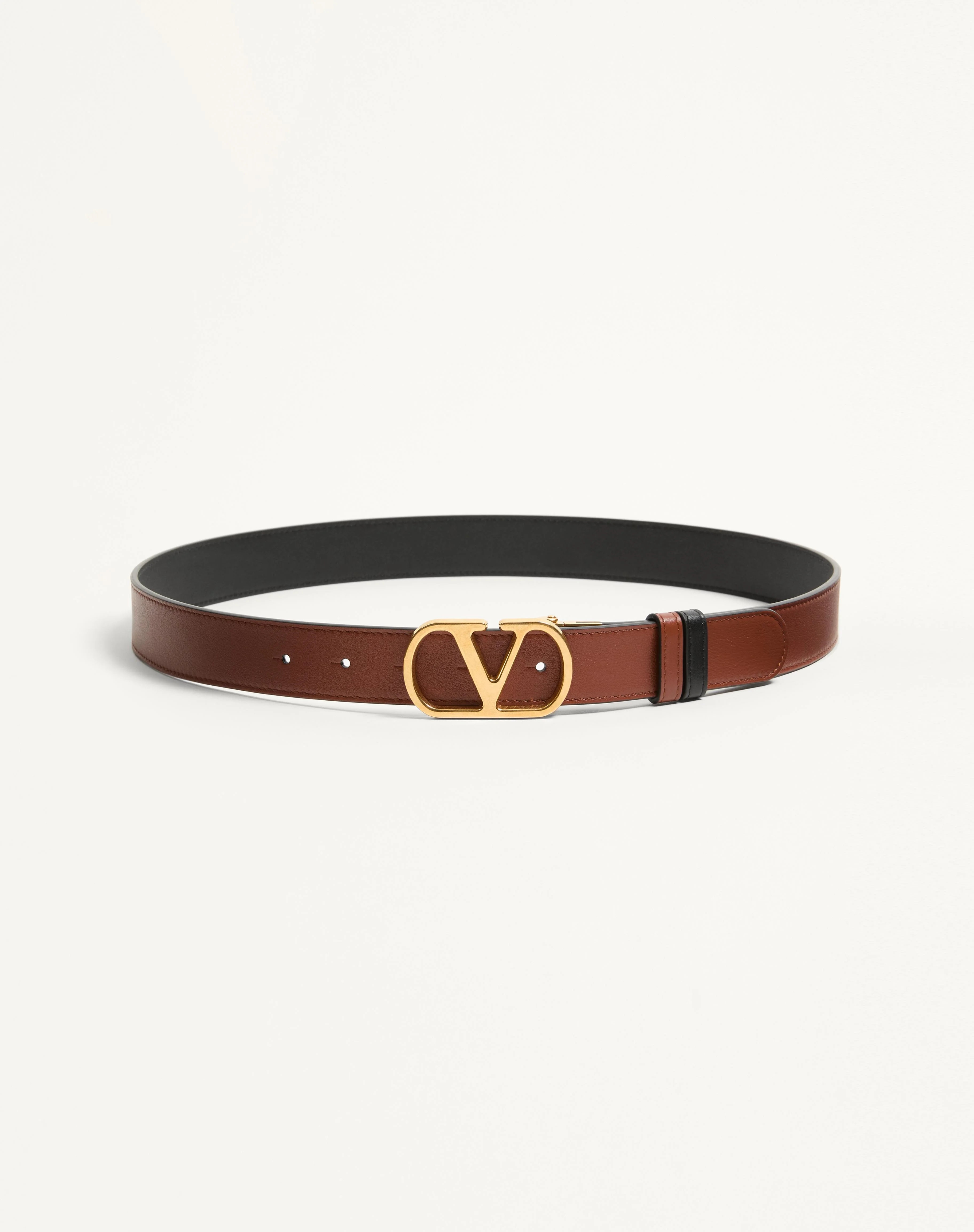 VLOGO SIGNATURE REVERSIBLE SHINY CALFSKIN BELT 30 MM - 1