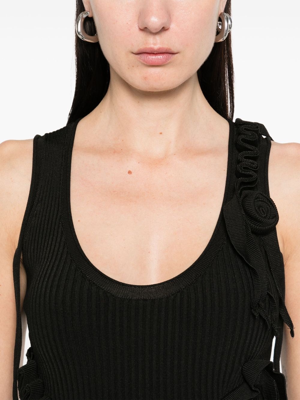 knitted ribbon tank top - 5