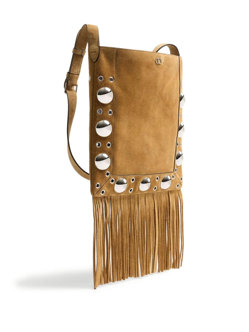 fringed suede crossbody bag - 5